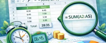 جمع ساعت در اکسل | آموزش جمع ساعت کاری و بیش از 24 ساعت