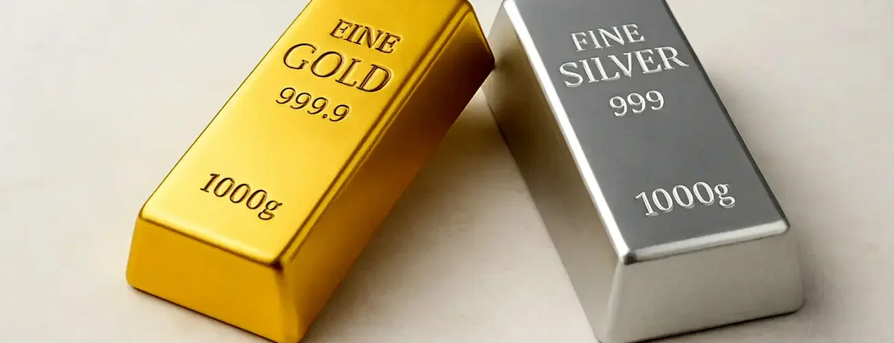 ریزش شوکه‌کننده طلا و نقره همزمان با افت بورس آمریکا