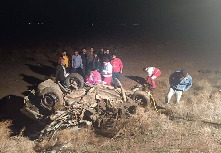 سانحه تصادف کامیون ۱۰ چرخ در محور خوی-جلفا با ۲ مصدوم و یک فوتی