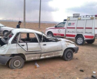 انحراف پراید در محور دامغان به دیباج؛ ۲ مصدوم راهی بیمارستان شدند