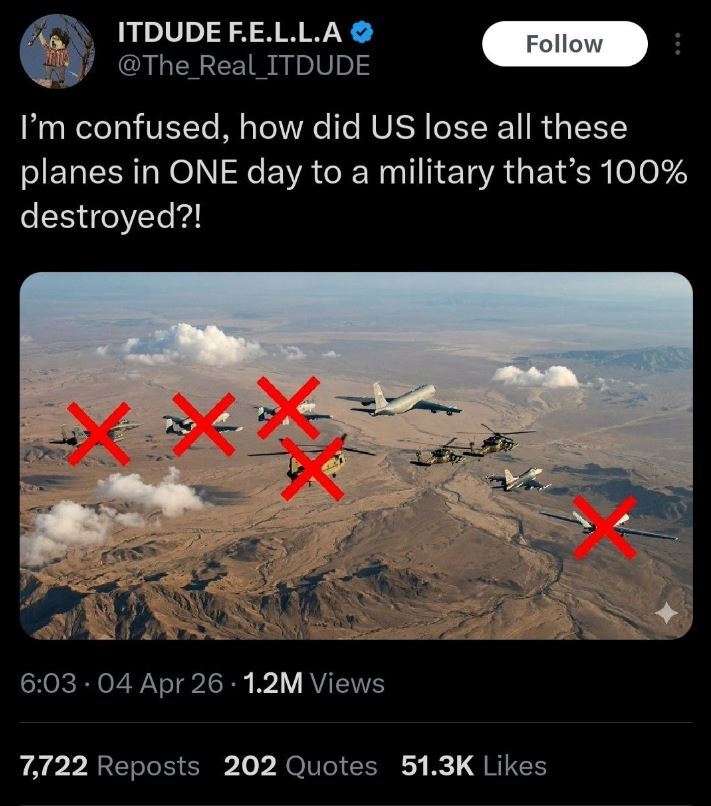 توییت یک کاربر آمریکایی درباره ارتش ایران ۱.۲ میلیون بازدید گرفت + عکس