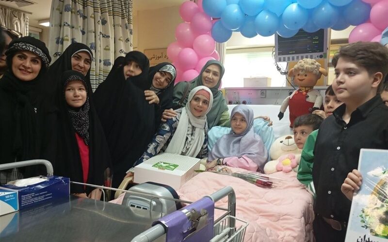 عیادت دختر شهید سلامی با همراهی مجریان از کودکان مجروح جنگ + عکس