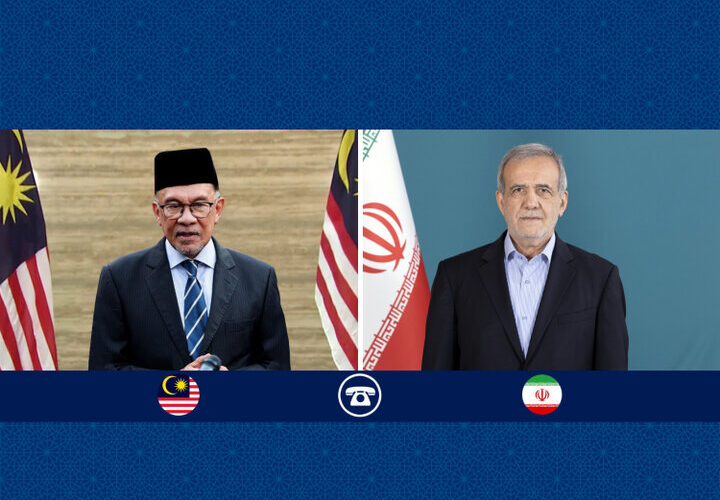 دعوت پزشکیان  از نخست وزیر مالزی برای سفر به تهران 