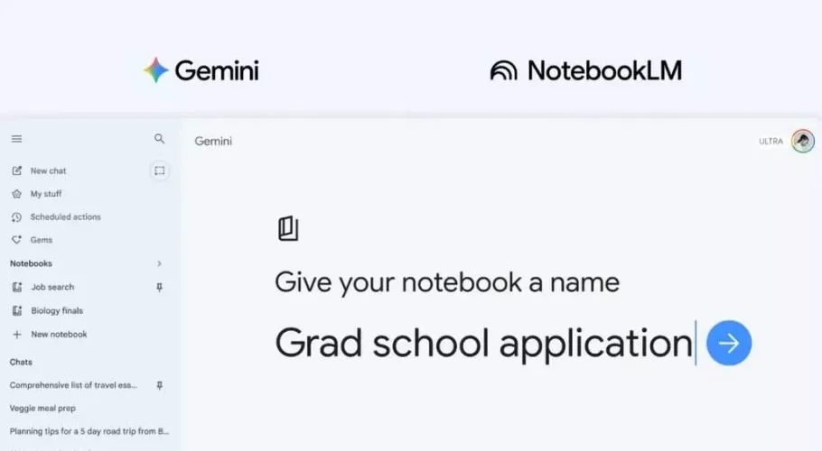 قابلیت Notebooks برای جمینای معرفی شد؛ ابزار جدید گوگل برای مدیریت پروژه‌ها