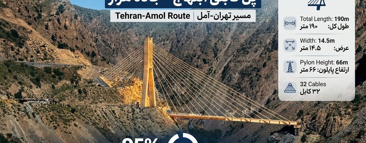 اطلاع‌نگاشت | پل کابلی ابتهاج؛ نماد مهندسی نوین در محور
هراز