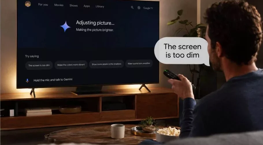 جمینای حالا می‌تواند تنظیمات تصویر و صدای تلویزیون‌های مجهز به Google TV را تغییر دهد
