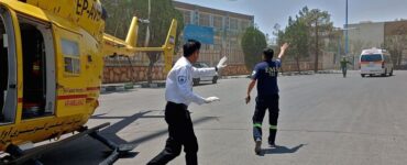 انتقال هوایی مادر باردار و بیمار قلبی در مراسم تشییع انتقال هوایی مادر باردار و بیمار قلبی در مراسم تشییع