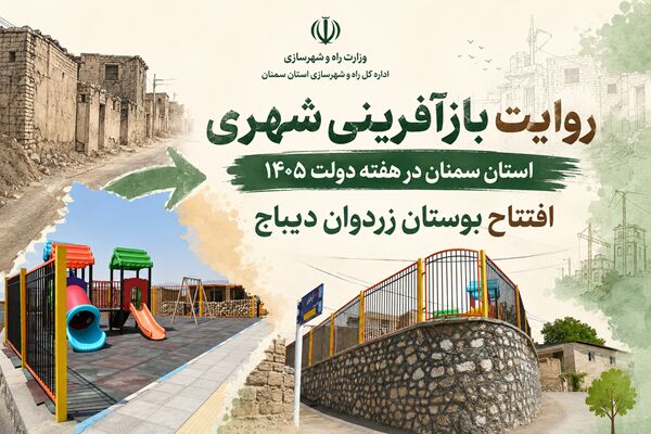اطلاع‌نگاشت|روایت بازآفرینی شهری استان سمنان در هفته دولت
۱۴۰۵