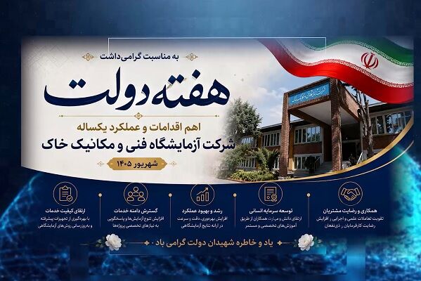 ببینید| اهم اقدامات و عملکرد شرکت آزمایشگاه فنی و مکانیک خاک
در دومین سال دولت چهاردهم